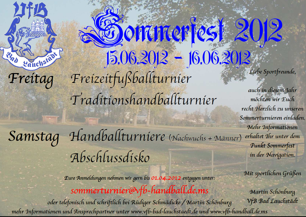 VfB Sommerfest 15.06.-16.06.2012